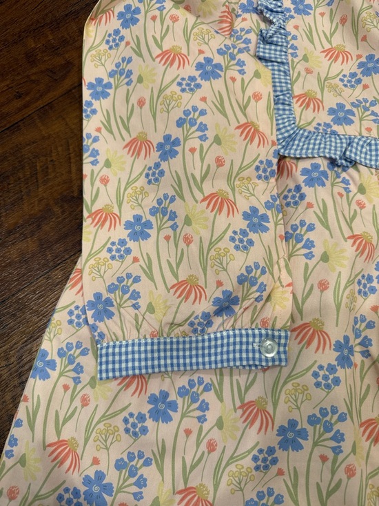 Stitchy Fish Girls Floral Blue Ruffle Matching Set - Picture 5 of 10